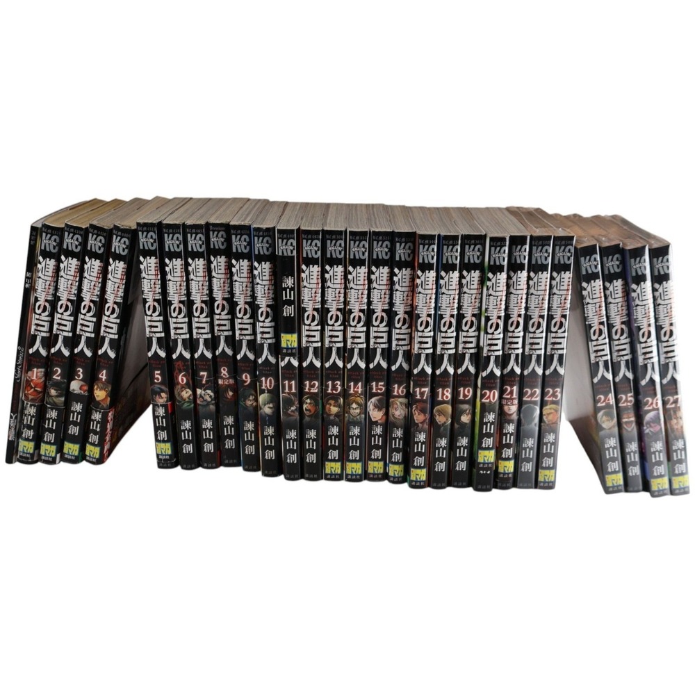 進撃の巨人 Attack on Titan Vol 1-27 Japanese Tankobon Set Kodansha w/ obi
